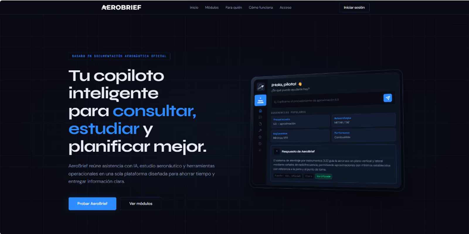 Captura de AeroBrief